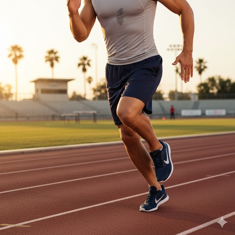 Athletic Works Men's Navy 8" Athletic Navy Shorts